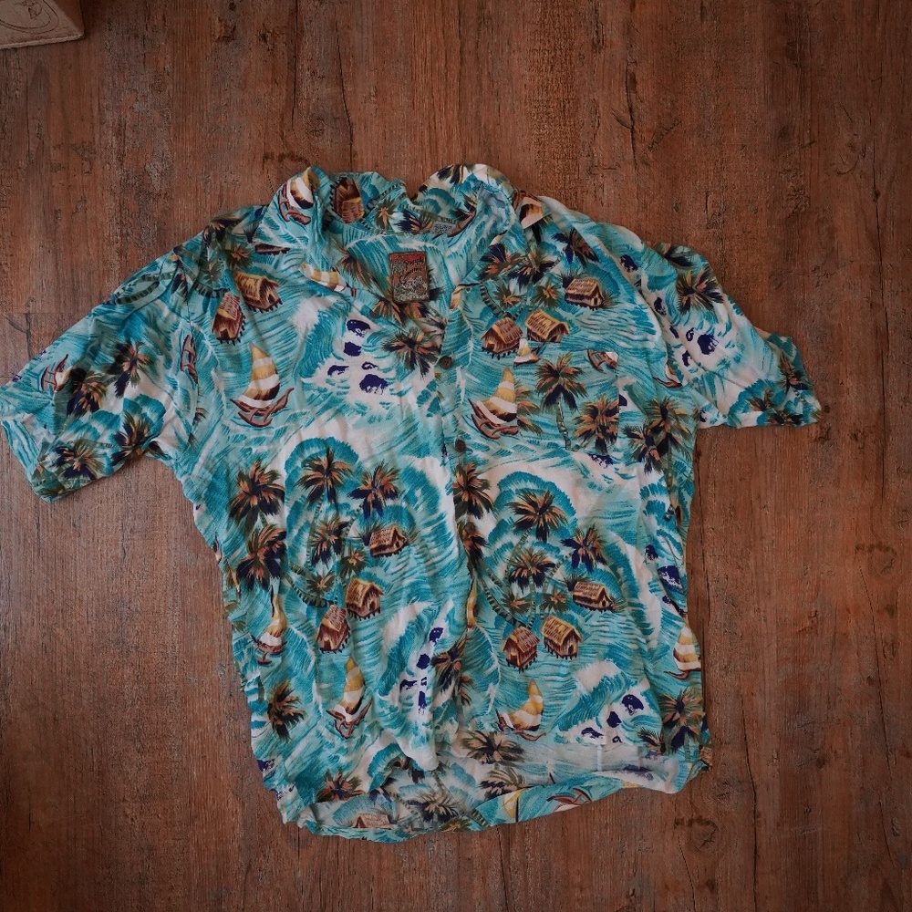 Lightweight Hawaiian Shirt Pineapple Connection Large